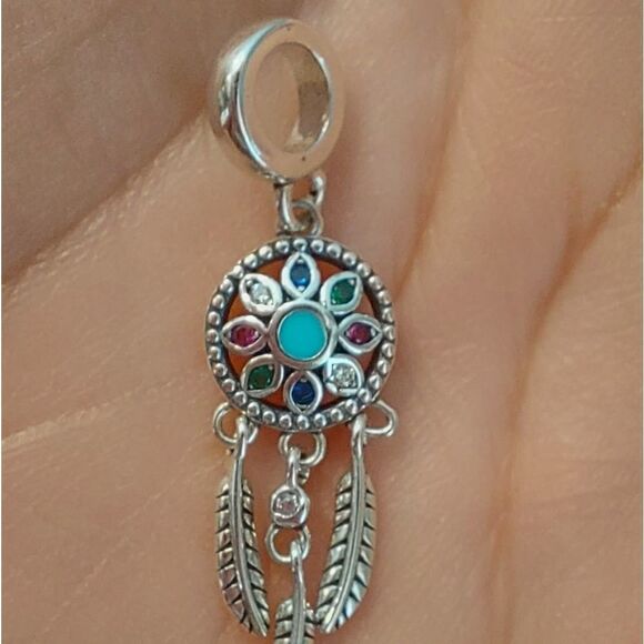 925 Silver Dream Catcher Charm/Pendant - Picture 5 of 8